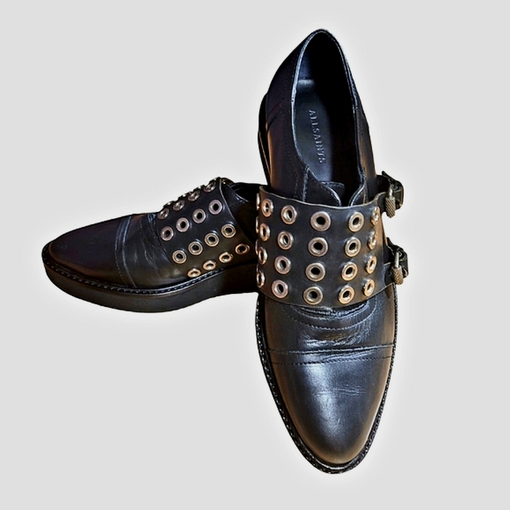 All Saints black Yannis Creepers sz 6.5 (37)